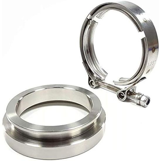 Picture of S400 Exhaust VBand INLET Clamp and Flange 3.8" (STAINLESS STEEL)  