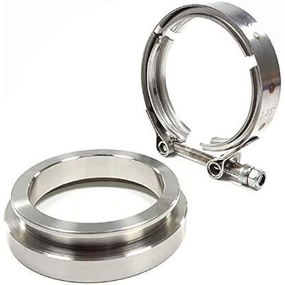 Picture of S300 Exhaust VBand INLET Clamp and Flange 3" (STAINLESS STEEL)  